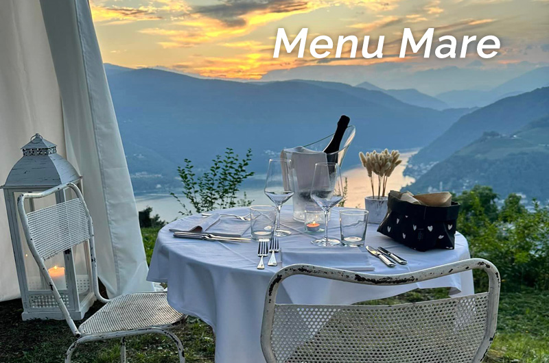 Cena romantica sotto le stelle per due persone - Menu Mare