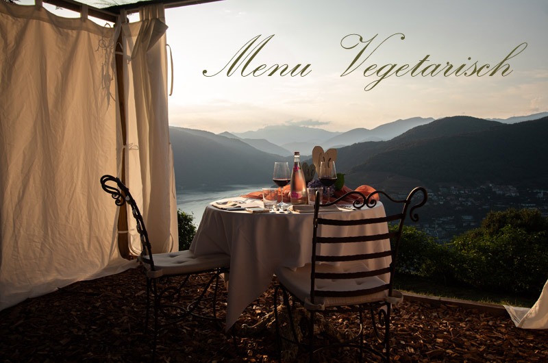 Romantisches Abendessen unter dem Sternenhimmel für zwei - Menü "Vegetarisch"