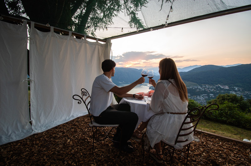 Romantic dinner under the stars for two - Menu "Vegetarian"
