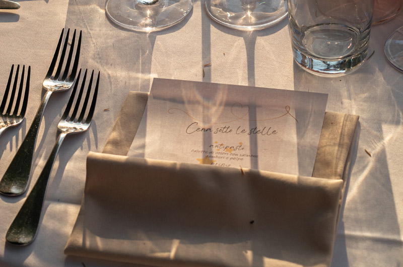 Romantic dinner under the stars for two - Menu "Vegetarian"